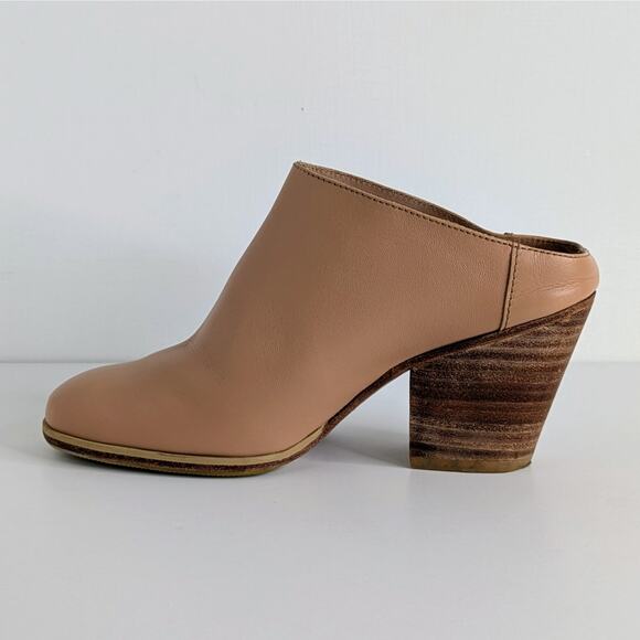 Rachel Comey Mars Mule 6 Nude Leather Block Heel Clog Minimalist - Picture 8 of 15
